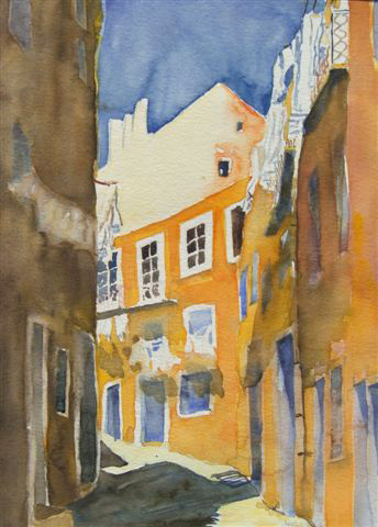 Gasse in Lissabon