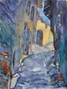 Enge Gasse in Meride, Tessin
